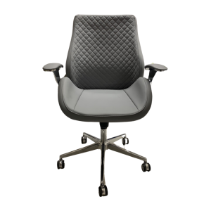 office customer stool chair grey leather height adjustable